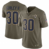 Youth Nike Los Angeles Rams #30 Todd Gurley II Olive Salute To Service Limited Jersey,baseball caps,new era cap wholesale,wholesale hats