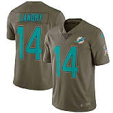 Youth Nike Miami Dolphins #14 Jarvis Landry Olive Salute To Service Limited Jersey,baseball caps,new era cap wholesale,wholesale hats