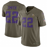 Youth Nike Minnesota Vikings #22 Harrison Smith Olive Salute To Service Limited Jersey,baseball caps,new era cap wholesale,wholesale hats