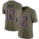 Youth Nike New England Patriots #12 Tom Brady Olive Salute To Service Limited Jersey,baseball caps,new era cap wholesale,wholesale hats