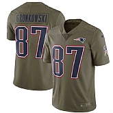 Youth Nike New England Patriots #87 Rob Gronkowski Olive Salute To Service Limited Jersey,baseball caps,new era cap wholesale,wholesale hats