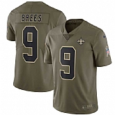 Youth Nike New Orleans Saints #9 Drew Brees Olive Salute To Service Limited Jersey,baseball caps,new era cap wholesale,wholesale hats