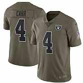 Youth Nike Oakland Raiders #4 Derek Carr Olive Salute To Service Limited Jersey,baseball caps,new era cap wholesale,wholesale hats