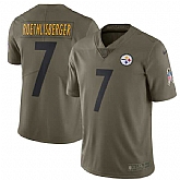 Youth Nike Pittsburgh Steelers #7 Ben Roethlisberger Olive Salute To Service Limited Jersey,baseball caps,new era cap wholesale,wholesale hats
