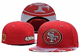 49ers Team Logo Red Fitted Hat LXMY,baseball caps,new era cap wholesale,wholesale hats