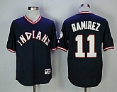Cleveland Indians #11 Jose Ramirez Navy Turn Back the Clock Stitched MLB Jerseys,baseball caps,new era cap wholesale,wholesale hats