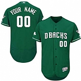 Customized Men's Arizona Diamondbacks Green Celtic Flexbase Jersey,baseball caps,new era cap wholesale,wholesale hats