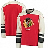 Customized Men's Blackhawks Red CCM All Stitched Hooded Sweatshirt,baseball caps,new era cap wholesale,wholesale hats