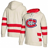 Customized Men's Canadiens Cream All Stitched Hooded Sweatshirt,baseball caps,new era cap wholesale,wholesale hats