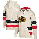 Customized Men's Chicago Blackhawks Cream All Stitched Hooded Sweatshirt,baseball caps,new era cap wholesale,wholesale hats