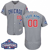 Customized Men's Chicago Cubs Gray 2016 World Series Champions Flexbase Jersey,baseball caps,new era cap wholesale,wholesale hats