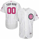 Customized Men's Chicago Cubs White Mother's Day Flexbase Jersey,baseball caps,new era cap wholesale,wholesale hats