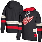 Customized Men's Detroit Red Wings Navy All Stitched Hooded Sweatshirt,baseball caps,new era cap wholesale,wholesale hats