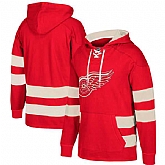 Customized Men's Detroit Red Wings Red All Stitched Hooded Sweatshirt,baseball caps,new era cap wholesale,wholesale hats