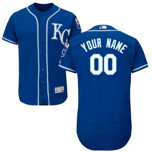 Customized Men's Kansas City Royals Blue Flexbase Jersey