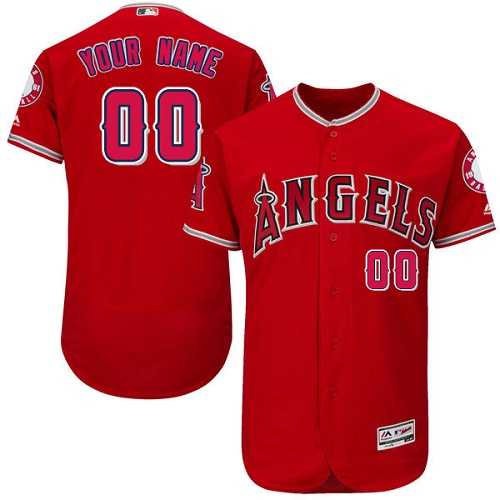 Customized Men's Los Angeles Angels Red Flexbase Jersey