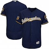 Customized Men's Milwaukee Brewers Navy 2017 Spring Training Flexbase Collection Stitched Jersey,baseball caps,new era cap wholesale,wholesale hats