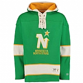 Customized Men's Minnesota North Stars Green Hooded Sweatshirt,baseball caps,new era cap wholesale,wholesale hats