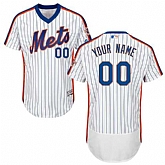 Customized Men's New York Mets White Cooperstown Collection Flexbase Jersey,baseball caps,new era cap wholesale,wholesale hats