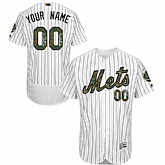 Customized Men's New York Mets White Memorial Day Flexbase Jersey,baseball caps,new era cap wholesale,wholesale hats