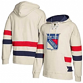 Customized Men's New York Rangers Cream All Stitched Hooded Sweatshirt,baseball caps,new era cap wholesale,wholesale hats