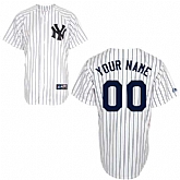 Customized Men's New York Yankees White Men Cool Base Jersey,baseball caps,new era cap wholesale,wholesale hats