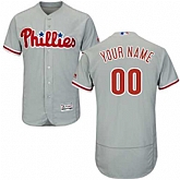 Customized Men's Philadelphia Phillies Gray Flexbase Jersey,baseball caps,new era cap wholesale,wholesale hats