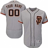 Customized Men's San Francisco Giants Gray Flexbase Road 2 Jersey,baseball caps,new era cap wholesale,wholesale hats