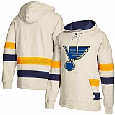 Customized Men's St. Louis Blues Cream All Stitched Hooded Sweatshirt,baseball caps,new era cap wholesale,wholesale hats