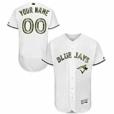 Customized Men's Toronto Blue Jays White Memorial Day Flexbase Jersey,baseball caps,new era cap wholesale,wholesale hats