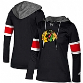 Customized Women Blackhawks Black All Stitched Hooded Sweatshirt1,baseball caps,new era cap wholesale,wholesale hats