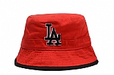 Dodgers Team Logo Red Wide Brim Hat LXMY,baseball caps,new era cap wholesale,wholesale hats