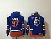 Edmonton Oilers #97 Connor McDavid Blue Youth All Stitched Hooded Sweatshirt,baseball caps,new era cap wholesale,wholesale hats