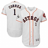 Houston Astros #1 Carlos Correa White 2017 World Series Bound Flexbase Player Jersey,baseball caps,new era cap wholesale,wholesale hats