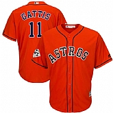 Houston Astros #11 Evan Gattis Orange 2017 World Series Bound Cool Base Player Jersey,baseball caps,new era cap wholesale,wholesale hats