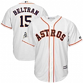 Houston Astros #15 Carlos Beltran White 2017 World Series Bound Cool Base Player Jersey,baseball caps,new era cap wholesale,wholesale hats