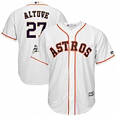 Houston Astros #27 Jose Altuve White 2017 World Series Bound Cool Base Player Jersey,baseball caps,new era cap wholesale,wholesale hats