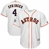 Houston Astros #4 George Springer White 2017 World Series Bound Cool Base Player Jersey,baseball caps,new era cap wholesale,wholesale hats