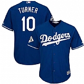 Los Angeles Dodgers #10 Justin Turner Royal 2017 World Series Bound Cool Base Player Jersey,baseball caps,new era cap wholesale,wholesale hats