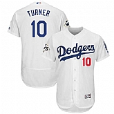 Los Angeles Dodgers #10 Justin Turner White 2017 World Series Bound Flexbase Player Jersey,baseball caps,new era cap wholesale,wholesale hats