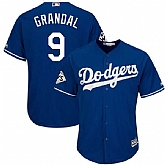 Los Angeles Dodgers #9 Yasmani Grandal Royal 2017 World Series Bound Cool Base Player Jersey,baseball caps,new era cap wholesale,wholesale hats