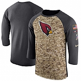 Men's Arizona Cardinals Nike Camo Anthracite Salute to Service Sideline Legend Performance Three-Quarter Sleeve T-Shirt 90Hou,baseball caps,new era cap wholesale,wholesale hats