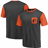 Men's Baltimore Orioles Fanatics Branded Black-Orange Refresh Pocket T-Shirt 90Hou,baseball caps,new era cap wholesale,wholesale hats