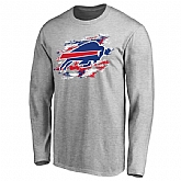 Men's Buffalo Bills NFL Pro Line Ash True Colors Long Sleeve T-Shirt 90Hou,baseball caps,new era cap wholesale,wholesale hats