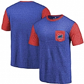 Men's Chicago Cubs Fanatics Branded Royal-Red Refresh Pocket T-Shirt 90Hou,baseball caps,new era cap wholesale,wholesale hats