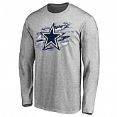 Men's Dallas Cowboys Ash True Colors Long Sleeve T-Shirt 90Hou,baseball caps,new era cap wholesale,wholesale hats