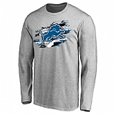 Men's Detroit Lions NFL Pro Line Ash True Colors Long Sleeve T-Shirt 90Hou,baseball caps,new era cap wholesale,wholesale hats