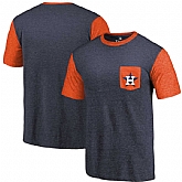Men's Houston Astros Fanatics Branded Navy-Orange Refresh Pocket T-Shirt 90Hou,baseball caps,new era cap wholesale,wholesale hats