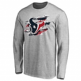 Men's Houston Texans NFL Pro Line Ash True Colors Long Sleeve T-Shirt 90Hou,baseball caps,new era cap wholesale,wholesale hats