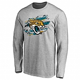 Men's Jacksonville Jaguars NFL Pro Line Ash True Colors Long Sleeve T-Shirt 90Hou,baseball caps,new era cap wholesale,wholesale hats